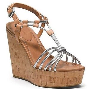 Coach wedges - Georgiana - 9.5 - Nude Silver wedges
